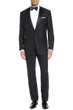 Hart Schaffner Marx New York Classic Fit Wool Tuxedo In Black