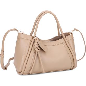 Mali + Lili Mabel Vegan Leather Satchel in Camel at Nordstrom