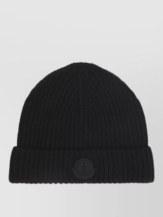 Moncler ribbed texture hat turn up brim design