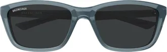 Balenciaga Grey Rectangle Unisex Sunglasses BB0403SK 003 58