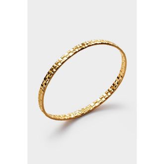 Katie Loxton Taya Waterproof Gold Woven Bangle at Nordstrom