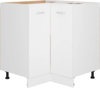 vidaXL Vidaxl - Corner Bottom Cabinet Lyon White 75.5x75.5x81.5 cm Engineered Wood