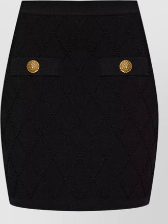 Balmain quilted mini skirt