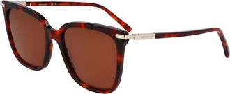 Ferragamo SF2037S 640 Womens Sunglasses Tortoiseshell Size 56