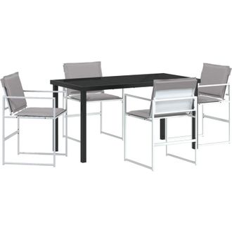 vidaXL Vidaxl - Conjunto De Comedor De Jard&iacute;n 5 Pcs Blanco 140 X 70 X 73 Cm