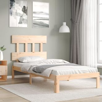 vidaXL Estructura De Cama Con Cabecero Madera Maciza Vidaxl