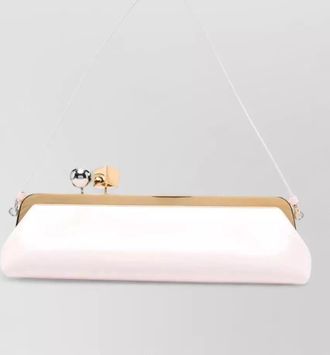 Jacquemus salon leather clutch sphere cube handle