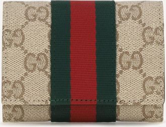 Gucci Web bi-fold Card Holder Female UNI