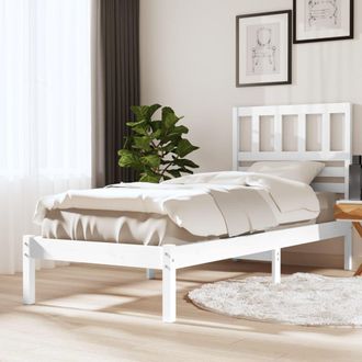 vidaXL Vidaxl - Estructura De Cama Sin Colch&oacute;n Madera Maciza Blanca 75x190 Cm