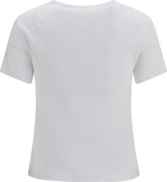 Off-white Womens Off Stamp T-Shirt White-Black Cotton; Elastane T-Shirts And Polos