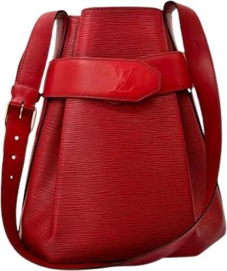 Louis Vuitton Pre-owned Bucket Bag - Dames - Vintage Tas - Rood - ONE Size - Leer - Vintage