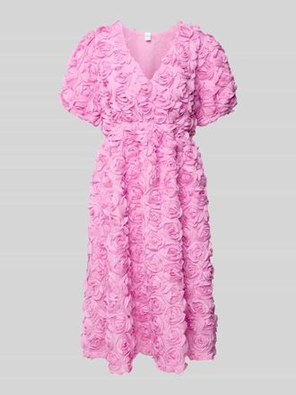 Vero Moda Knielanges Kleid mit Strukturmuster Modell ROSIVA in Flieder, Gr&ouml;&szlig;e 40