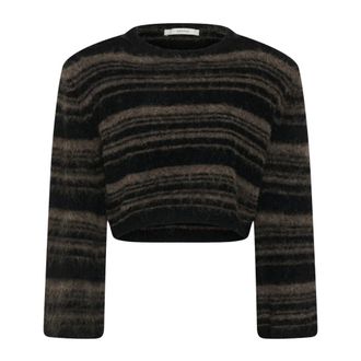 Gestuz GZsida Pullover a Righe - - Knitwear - Donna - Nero - 2XS