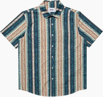 Parlez Clothing Mens Parlez Nevada Shirt Lagoon - Multi - Size: Regular/40