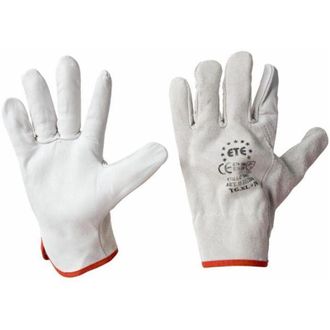 AMA Guanto in pelle fiore orlato,con polso elasticizzato taglia XXL
