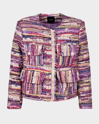 Smythe Orchid Floral Shirred Pocket Blouse