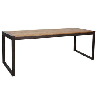 Mathi Design Mesa de comedor de olmo macizo de 180 cm