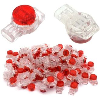 OEM Conector De Bloqueo Ur Para Agrupaci&oacute;n De L&iacute;neas Telef&oacute;nicas, 3 Puertos/3 N&uacute;cleos, 100 Unidades (rojo) - Crezuo