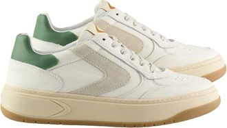 Valsport Schoenen, Dames, Veelkleurig, 39 EU, Su&egrave;de, Wit Groen Leren Su&egrave;de Sneakers