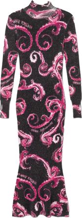 Versace Jeans Couture Abito midi a collo alto - Nero