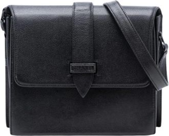 Chanel Pre-owned Crossbody Bag - Dames - Vintage Schoudertas - Zwart - ONE Size - Leer - Vintage