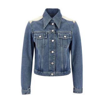 Givenchy Denim Jackets, female, Blue, S, Denim Jacket with Contrast Panels