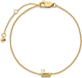 Monica Vinader Initial Chain Bracelet in 18K Gold Vermeil F at Nordstrom
