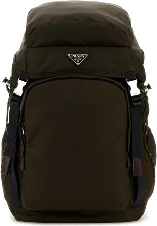 Prada Olive Green Canvas Backpack