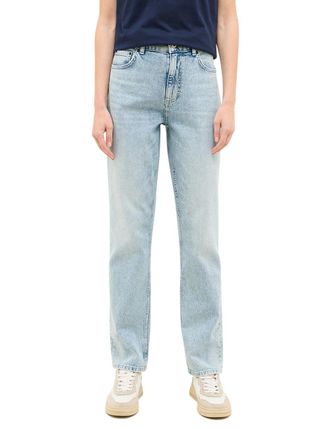 Mustang Straight-Jeans MUSTANG Damen Style Brooks Straight, Damen, Gr. 31, L&auml;nge 34, blau (315 blau), Denim/Jeans, 99% Baumwolle, 1% Elasthan, unifarben, stra