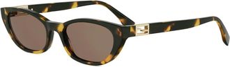 Fendi Baguette Zonnebril - unisex - Accessoires - Bruin - Maat: 54 MM