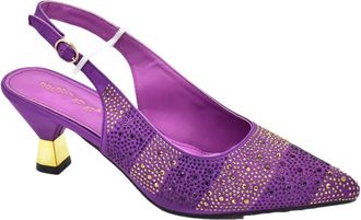 Generic Womens Shoes and Bags Set Sparkly Rhinestone Stripe Decoration Pointed Toe Heeled Shoes Chain Strap Shoulder Bag