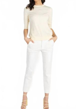 Esqualo Suvi Split Hem Chino Trousers In Off White