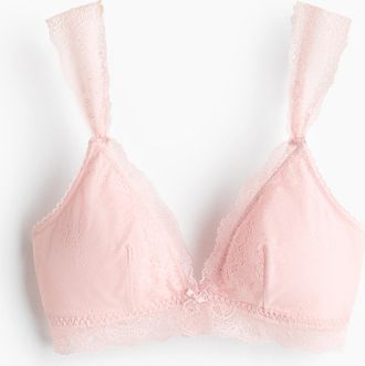 H&M Wattierter Soft-BH aus Spitze - Pink