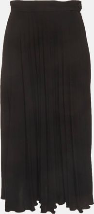 Maison Margiela Maison Martin Margiela Black Stretch Crepe Plisse Midi Skirt