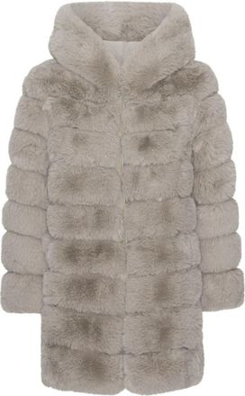 Americandreams Blake Faux Fur Coat Long - Dames - Jassen - Beige - XS - Polyester - Jassen