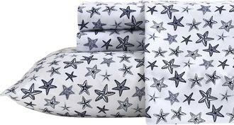 Nautica Saltwater Stars Blue Queen Sheet Set