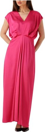 Ibana Djana Maxi Jurk - Dames - Maxi kleedjes - Roze - M - Polyester - Kleedjes