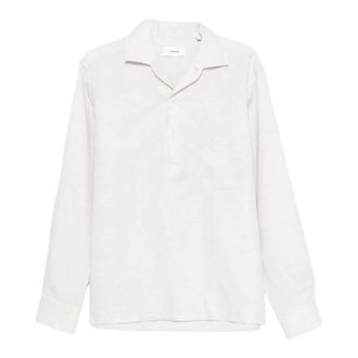 Lardini Casual Shirts, male, White, Size: XL Long-sleeved Polo Shirt