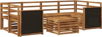 vidaXL Vidaxl Conjunto De Sof&aacute;s De Exterior 7 Uds. Natural