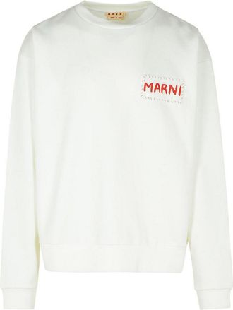 Marni White Cotton Sweatshirt