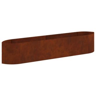 vidaXL Cama De Jard&iacute;n Elevada Acero Oxidado 220 X 40 X 40 Cm Acero Vidaxl