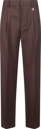 Dondup Wijde broek - Dames - Wijde Broeken - Bruin - L - Broeken