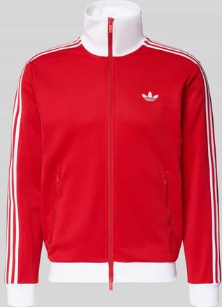adidas Originals Regular Fit Sweatjacke mit Stehkragen Modell Classic in Rot, Gr&ouml;&szlig;e XXL