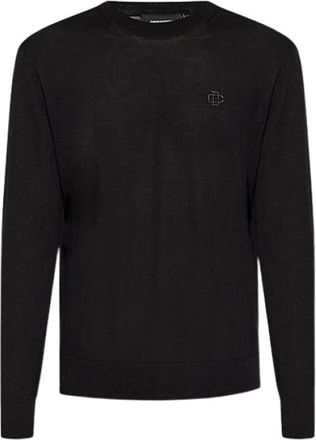 Dsquared2 Dsquared 2 - Trui - Heren - Ronde hals truien - Zwart - S - Wol - Truien & Vesten