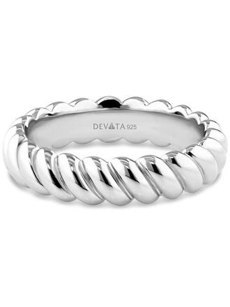Devata Rope Band Ring in Rhodium Plated Sterling Silver at Nordstrom, Size 8
