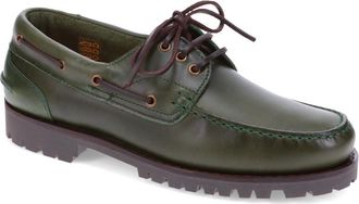 Jones Bootmaker Mens Pickering2 Leather Boat Shoes - Khaki - Size UK 11