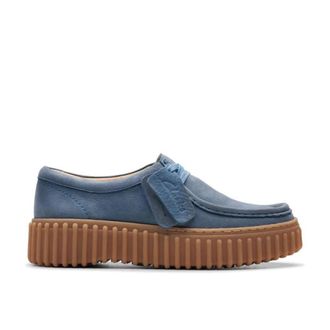 Clarks Dames, Schoenen, Blauw, Maat: 35 1/2 EU Leer