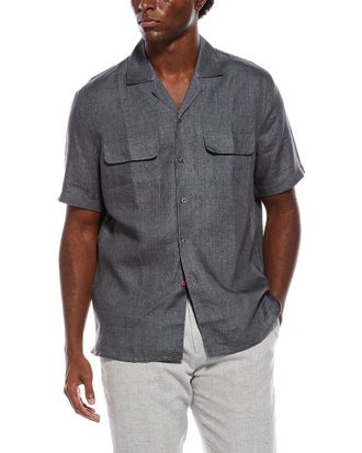 Isaia Linen Sport Shirt