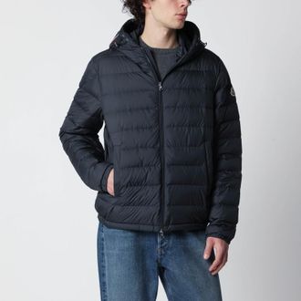 Moncler Vermeille short padded jacket with hood in navy