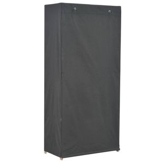 Berkfield Home Wardrobe Grey 79x40x170 cm Fabric | Size: 79 x 40 x 170 cm